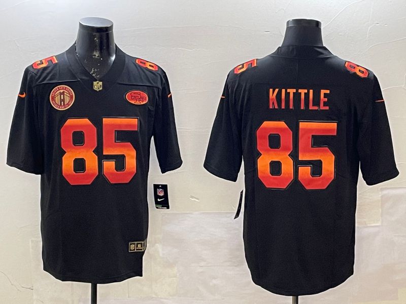 Men San Francisco 49ers #85 Kittle Black Fashion 2025 Nike Limited NFL Jersey style 5->san francisco 49ers->NFL Jersey